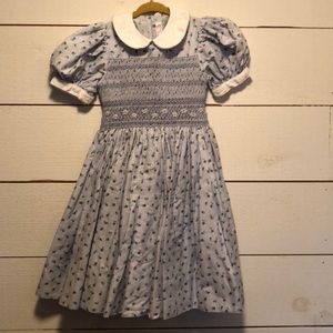 Vintage blue smocked dress